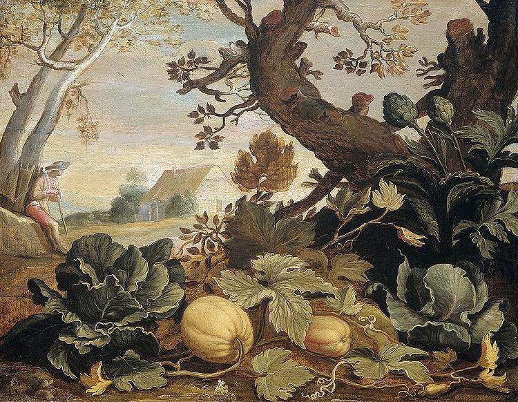 Abraham Bloemaert Landscape with fruit and vegetables in the foreground china oil painting image